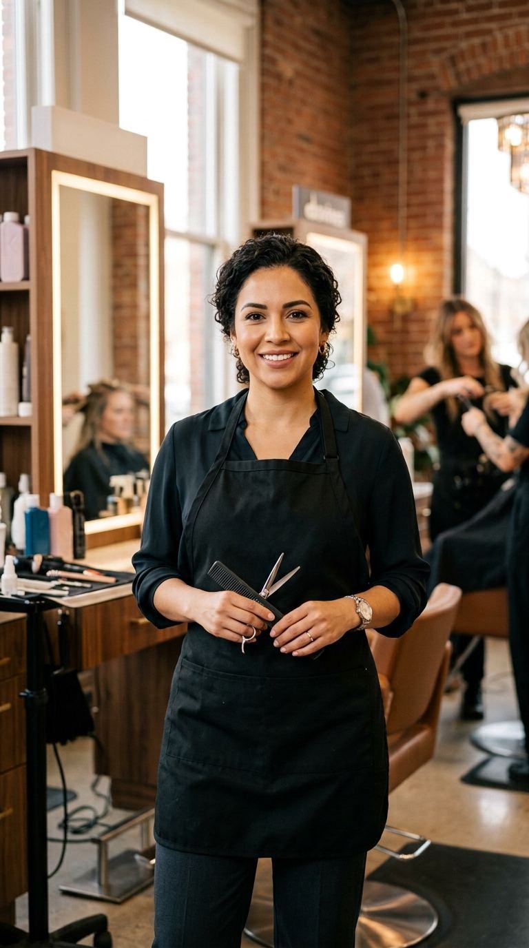 Portrait of Amira, senior hair artist