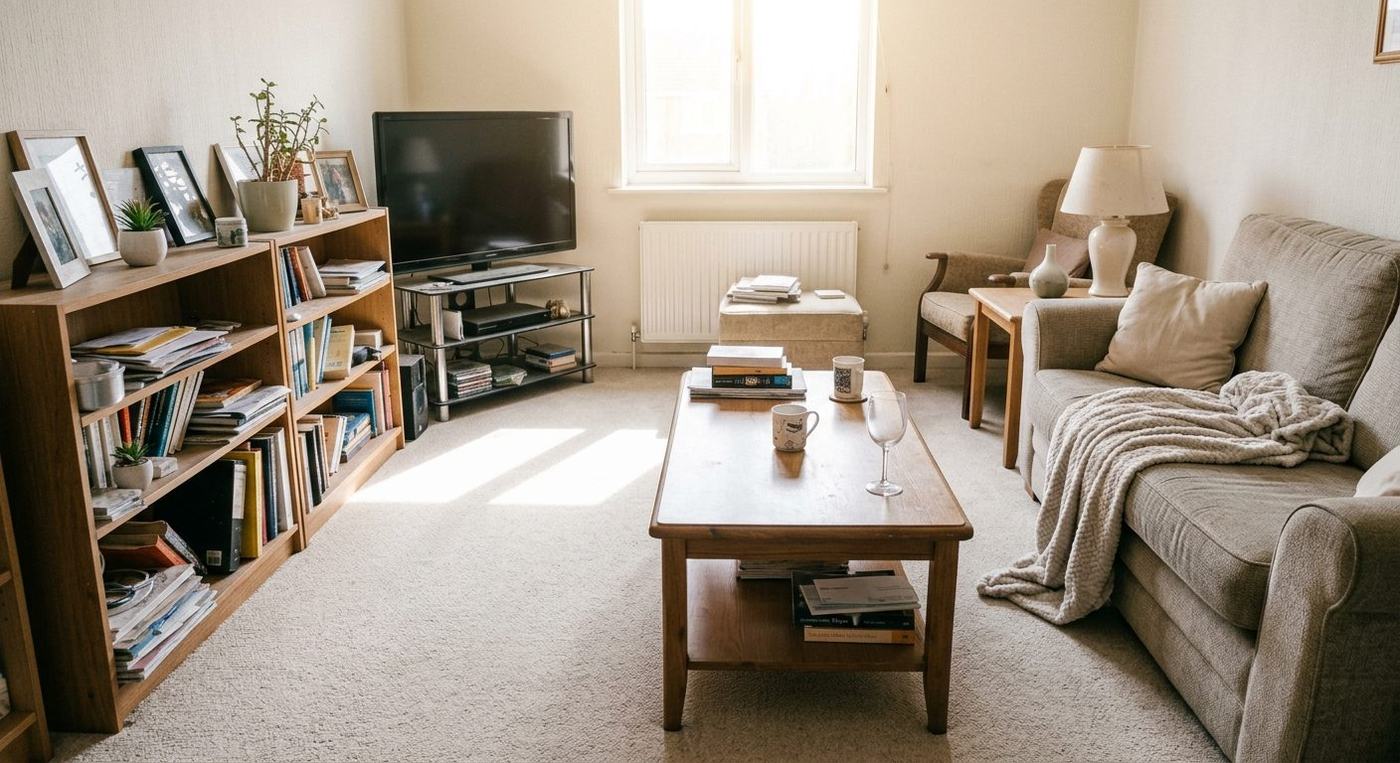 Living room after a professional CleanSurface deep clean