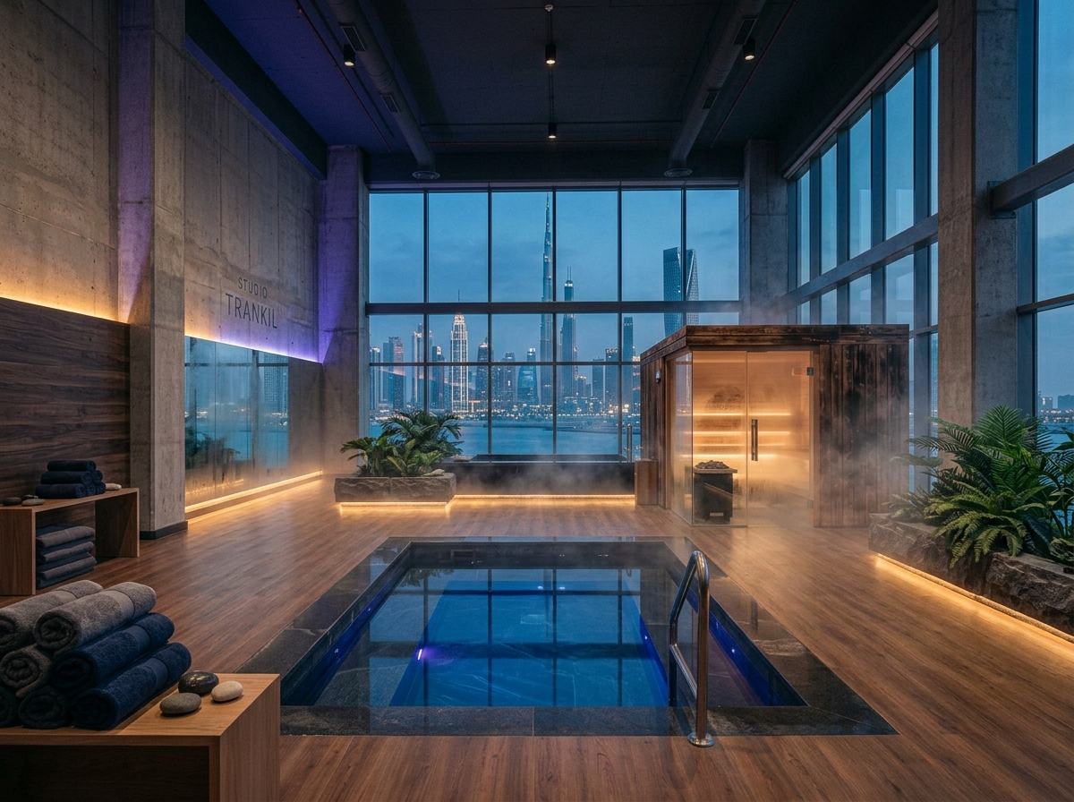 TheFit recovery zone with cold plunge pool