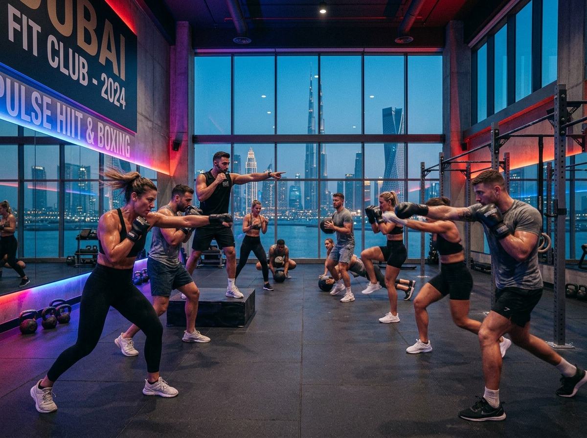 High energy group fitness class at TheFit