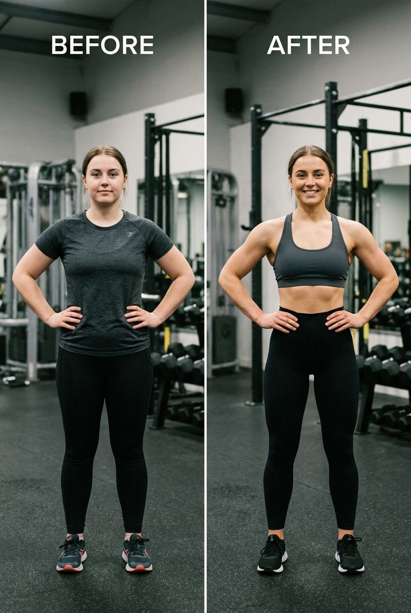 TheFit member before and after 12 week transformation
