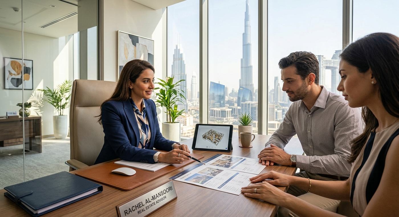 StraightHeight property adviser consulting with a client