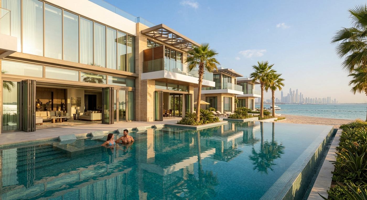 Six-bedroom beachfront villa with private pool on Palm Jumeirah