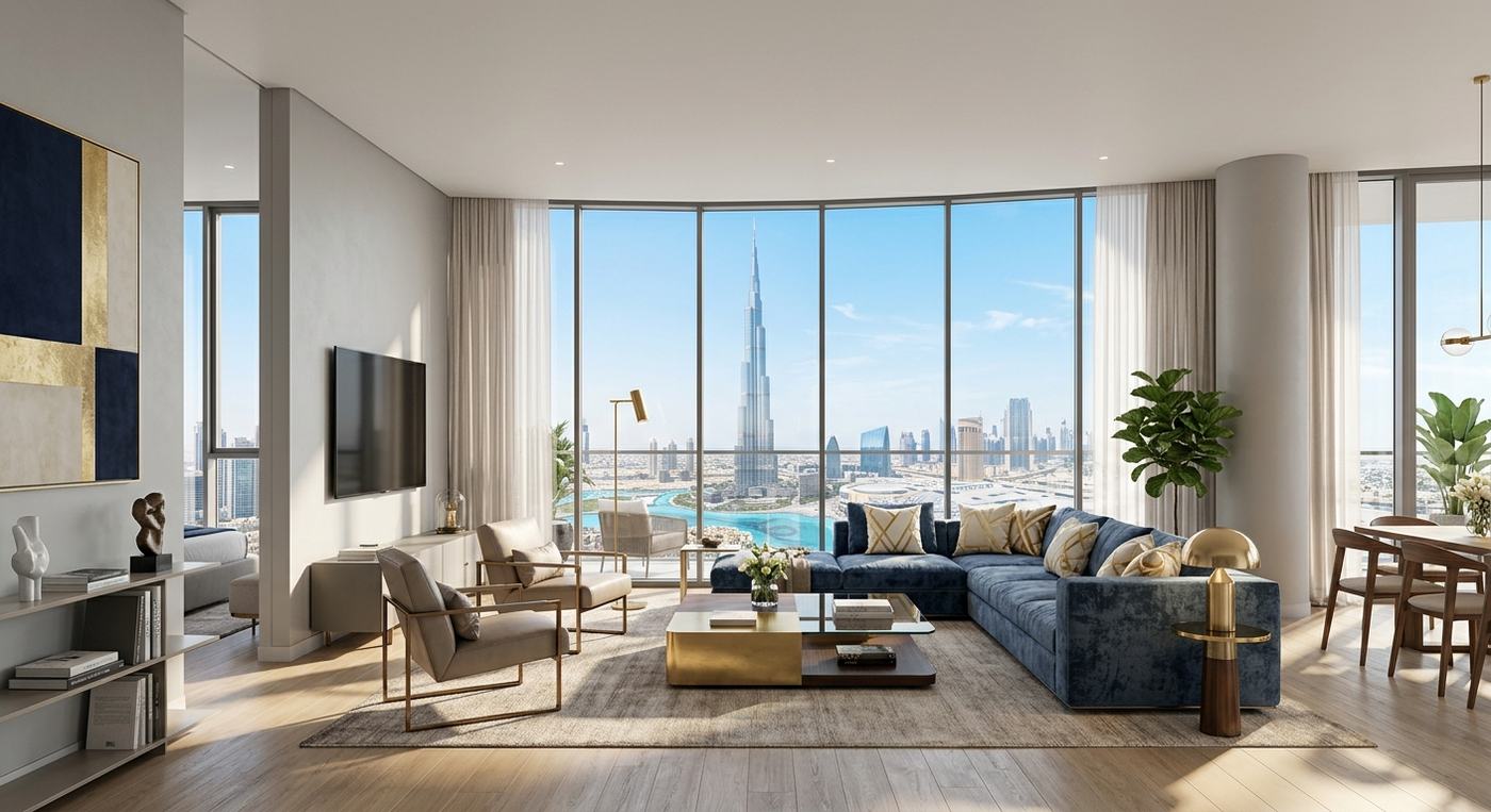 Three-bedroom apartment with Burj Khalifa views in Downtown Dubai
