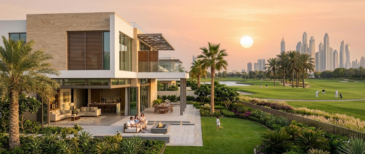 Four-bedroom garden villa in Dubai Hills Estate overlooking the fairways