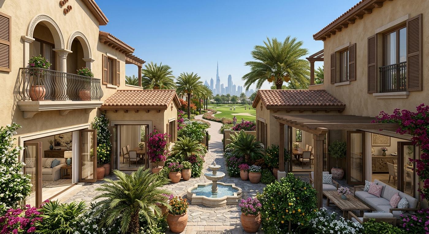Four-bedroom courtyard townhouse in Arabian Ranches