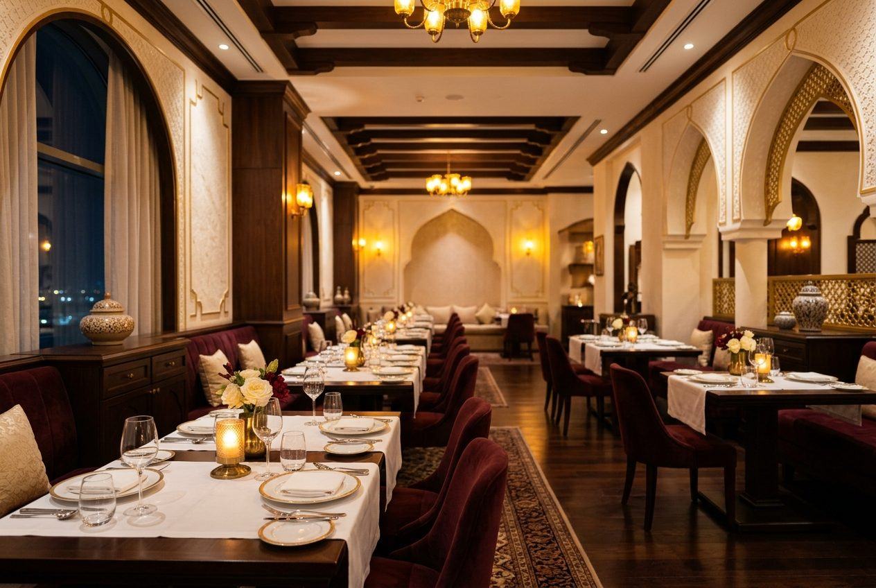 Interior view of the Savoré dining room