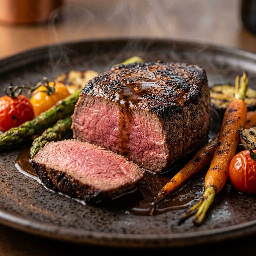 Josper grilled beef tenderloin plate